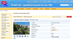 Desktop Screenshot of chorvatsko.bktour.cz